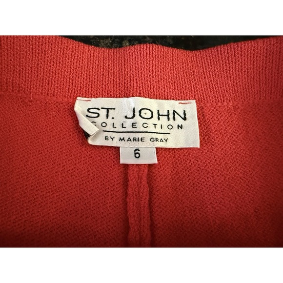 VTG St. John Marie Gray Sportswear Knit 3-Pc Cardigan Tank Capri Pant Set SZ 6/8 - Picture 6 of 16